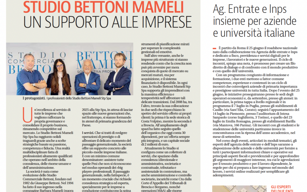 Studio Bettoni Mameli: un supporto alle imprese